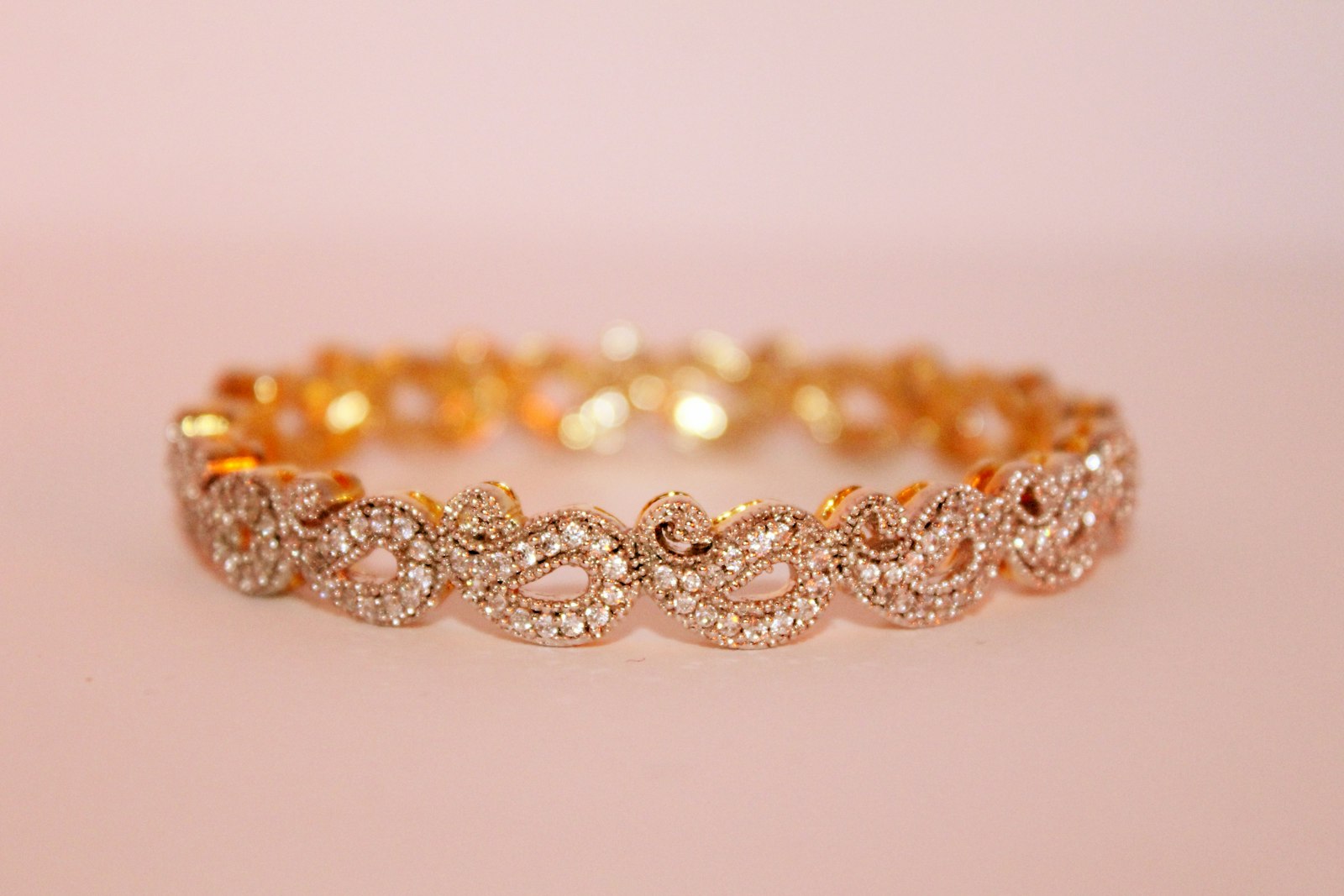 Rose gold pavé bracelet